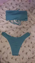 2021 sólido Bikini brasileño traje de baño Bikini Sexy de dos piezas tubo Top traje de baño mujer bañista traje de baño Bikini 1224