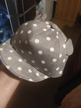 Sombrero de sol con orejas para niños, gorra de béisbol con estampado de lunares para bebé, niño y niña, gorra de béisbol con orejas para fotografía de carretera, primavera y verano