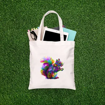 

Angemiel Bag Colorful Cute Squirrel Picture Shopping Beach Tote Bag