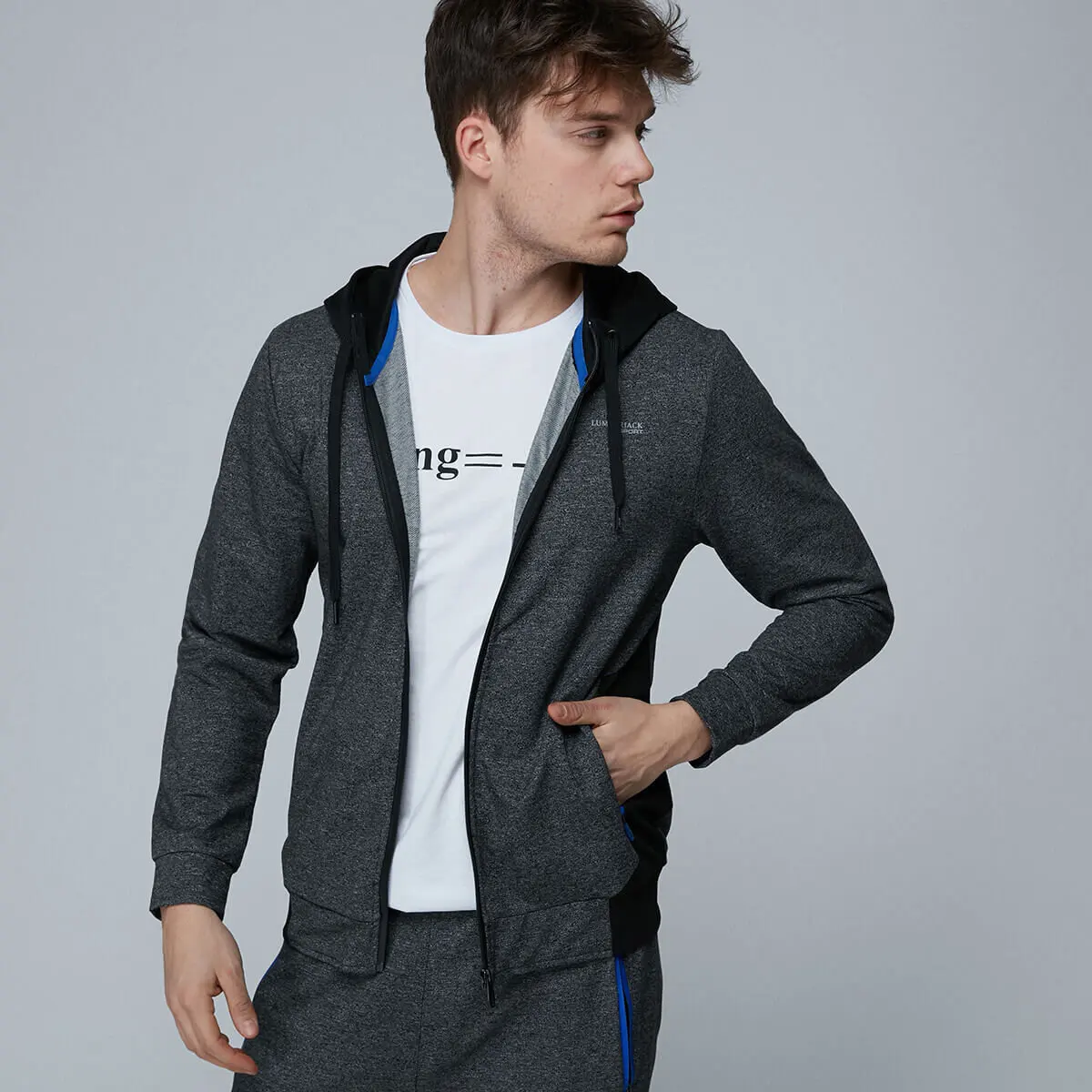 FLO MILAN One UST Dark Mel Gray мужской спортивный костюм LUMBERJACK