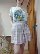 Faldas plisadas coreanas de cintura alta para mujer, minifalda Sexy gótica negra a cuadros, uniforme JK, ropa para estudiantes Y2K 90S, verano 2020