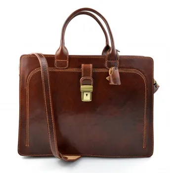 

Leather briefcase mens womans office shoulder bag document messenger bag business bag executive VIP briefcase brown