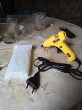 NEWACALOX 20 W UE/EE.UU. Plug Hot Melt Pegamento Pistola con 20 unids 7mm barra de Pegamento Industrial Mini Pistolas de Termo Gluegun Calor Temperatura herramienta