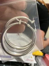 DOTEFFIL-pendientes de aro de Plata de Ley 925 liso para mujer, 40 pendientes de aro de mm para mujer, joyería de compromiso para fiesta de boda