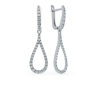 

Silver earrings with cubic zirconia sunlight sample 925