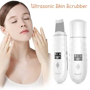 

Ultrasonic Skin LCD Scrubber Facial Cleanser High End Blackhead Removal Reduce Wrinkles Spots Face Lifting Machine ion