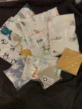 Manta de muselina de 2 capas para recién nacido, manta de gasa de bambú para bebé, 120cm x 110cm