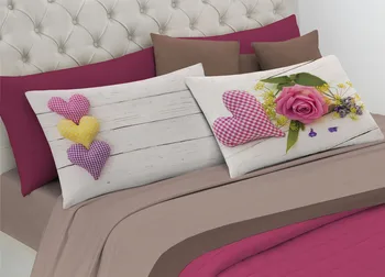 

Full bed sheets 100% cotton line digital Spin Off Design Rose and Hearts