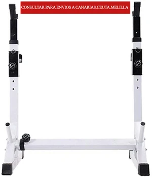 

SOPORTE AJUSTABLE PARA BARRA Y PESAS SENTADILLA RACK MUSCULACIÓN ENVIO GRATIS A NACIONAL