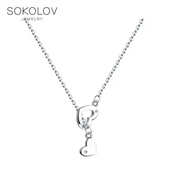 

Necklace SOKOLOV silver diamond fashion jewelry 925 women's/men's, male/female, women's male