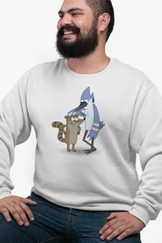 

Angemiel Wear Chatter Mordecai And Rigby White Men 'S Sweatshirt