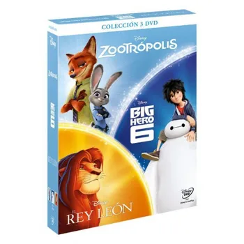 

PACK BOYS Zootropolis + Big Hero 6 + The King Lion-DVD