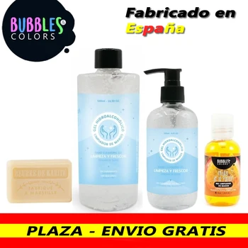 

Purpose Cleaner de Manos antiseptic Gel Kit with agents moisturizers and Soap from Marseilles with shea butter