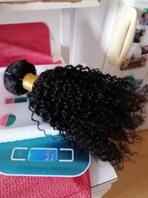 Extensiones de cabello humano rizado brasileño, mechones de pelo Remy de color natural, 1/3/4 unidades, 8-28