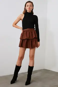 

Trendyol Pink Flounces Skirt TWOAW21ET0076