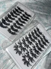 Pestañas postizas de visón 3D, 5/8/10 pares, naturales, suaves y esponjosas, voluminosas, largas y espectaculares, maquillaje de extensión de pestañas cruzadas