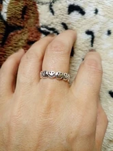 Vintage Ancient Silver Color Happy Smiling Face Open Rings for Women Punk Hip Hop Adjustable