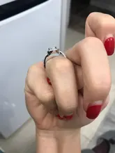 CC Anillos para las mujeres de la Boda nupcial Anelli joyería de moda anillo de compromiso de oro blanco Anillos de Color CC595
