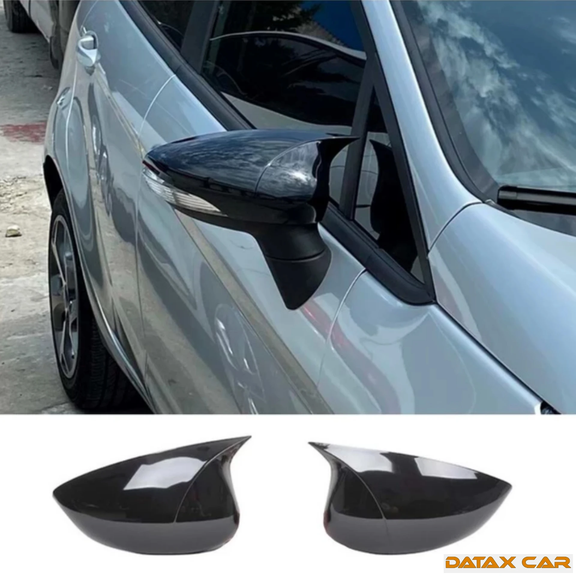 Per Ford Fiesta 2008 2017 Copertura Per Specchietto Retrovisore Stile Pipistrello Copertura Per Specchietto Retrovisore 2 Pezzi Copertura Scudo Nero L