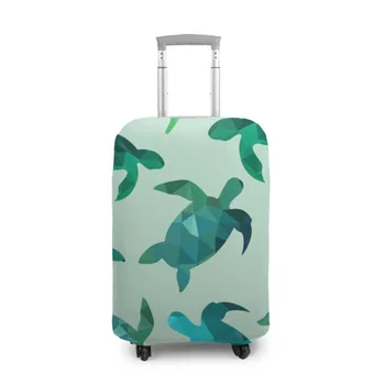 

Suitcase cover 3D abstract turtle polygon