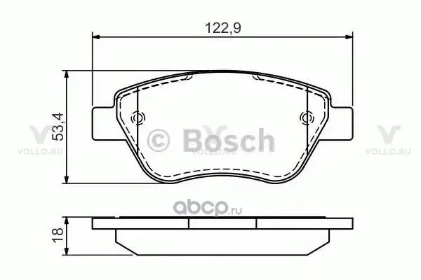 0986494132 BOSCH ДИСКОВЫЕ КОЛОДКИ ПЕРЕДНИЕ