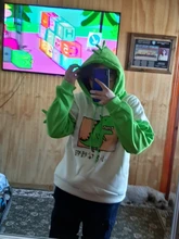Sudadera con capucha para Mujer, de estilo japonés, con dibujo de dinosaurio Kawaii, ropa para parte superior, otoño y primavera, 2021