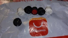 Rocker-Switches Round ON-OFF Black White Mini KCD1-105 6pcs 20mm-Diameter 2-Pin Red