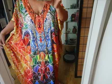 Caftán de secado rápido para Mujer, Túnica playera de gran tamaño para Playa, Túnica Q831 2021