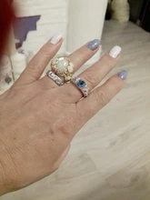 Joyería de estilo Retro dorado para mujer, anillo pintado a mano con aceite, joyería