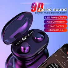 TWS 5,0 Bluetooth наушники 9D стерео беспроводные наушники с двойным микрофоном 3000 мАч светодиодный дисплей мощные спортивные наушники беспроводные гарнитуры