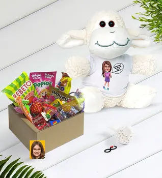 

Personalized Female Child Easy Grow Caricature Of Nostalgic Lezzetler Plush Little Lamb Gift Seti-5