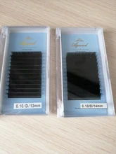 AGUUD-pestañas de visón falso individuales, extensión de pestañas negras de seda coreana, Natural, mate, 0,03-0,20mm