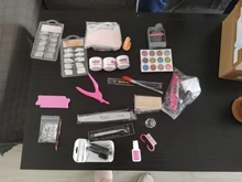 Kit de manicura profesional de acrílico, lámpara de uñas, taladro, polvo acrílico líquido, puntas de uñas brillantes, Kit de herramientas de decoración de uñas