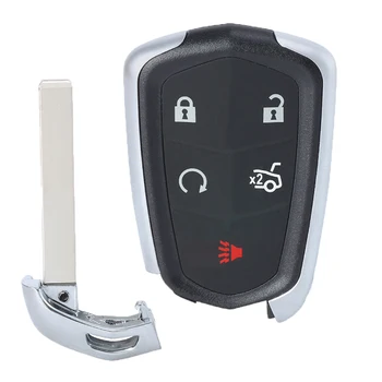 Keyforkess 315MHz/ 433MHz HYQ2EB/ HYQ2AB portachiavi remoto intelligente senza chiave a 5 pulsanti per Cadillac CTS ATS XTS XT4 XT5 CT6 2014-2020 - KEYECU 315MHz 433MHz HYQ2EB HYQ2AB portachiavi remoto intelligente senza chiave a 5 pulsanti per Cadillac