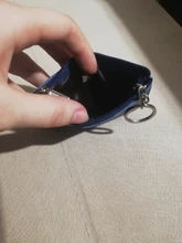 Monedero de cuero de vaca con cremallera Unisex, monedero Unisex con cremallera