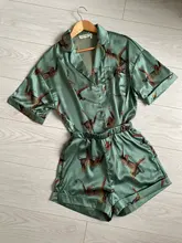 KPYTOMOA-Conjunto de dos piezas para mujer, blusa holgada con estampado de animales, pantalones cortos de cintura elástica con bolsillos, blusas Chic para mujer 2021