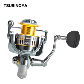 شراءTSURINOYA الصيد الكارب بكرة FS 4000 5000 9 + 1BB ماكس السحب 11 كجم الصيد إغراء الغزل المغذية بكرة المياه المالحة الغزل بكرة