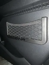 Bolsa de almacenamiento para coche, organizador de bolsillo de red de pasta automática, soporte de teléfono para TOYOTA C-HR CHR C HR, accesorios universales para coche, 1 Uds.