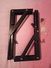 Soporte de ángulo de plegado triangular negro de 8-20 pulgadas, montaje en pared ajustable, estante de rodamiento duradero, Banco de Mesa para el hogar, bricolaje, 2 uds.