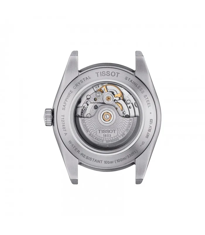 Tissot часы джентльмен для мужчин Powermatic 80 Silicium серебро 40 мм Автоматическая сталь T127.407.11.031.00