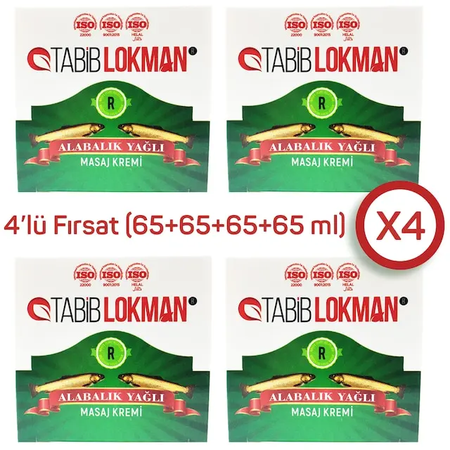 

Tabib Lokman Trout Oil Massage Cream 65 + 65 + 65 + 65 ML. 386471040