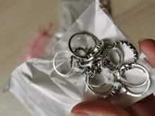 Conjunto de anillo con gemas estilo Retro bohemio para mujer, sortija, flor de cristal, elefante, Loto hueco, 32 estilos, regalo de aniversario de boda