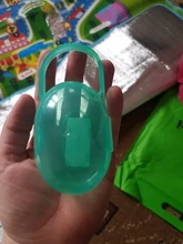 Caja sólida para chupete de bebé, contenedor de chupete, caja de almacenamiento de viaje, Soporte seguro, caja de plástico, 1 Uds.