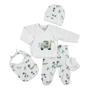 

Newborn Unisex Baby Jumpsuit Sets for the first hospital days organic natural cotton for the newborns