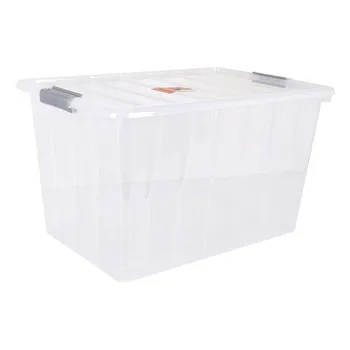 

Storage Box with Lid Thais 80 L Transparent