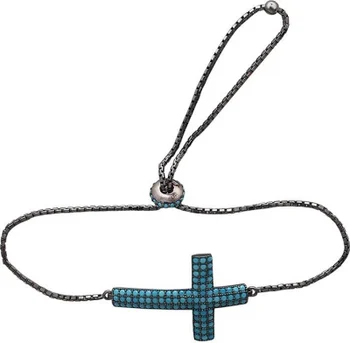 

Esthete bracelet with cubic zirconia in black silver