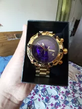 TEMEITE moda militar reloj de cuarzo de los hombres 3D esfera azul correa de acero inoxidable superior de la marca de lujo de dorado grande Dial relojes de pulsera 2021