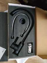 Frap-grifo de fregadero de cocina de acero inoxidable, rociador con pintura en aerosol negra, mezclador de agua fría y caliente de un solo Mango, Y40001/3