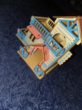 Hamster Hideout Wooden Hut Small Animals Double Layer Villa Rat Room House Cage 50JD