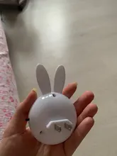 Led-Night-Light Bedside-Lamp Gifts Us-Plug Wall Bedroom Rabbit Cartoon Baby/children